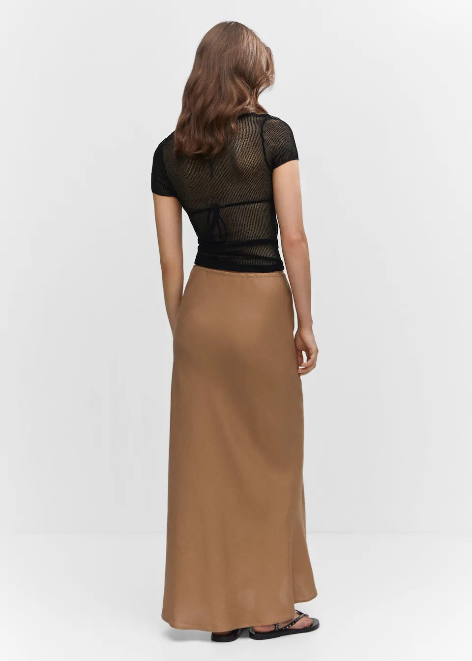 Tie long skirt