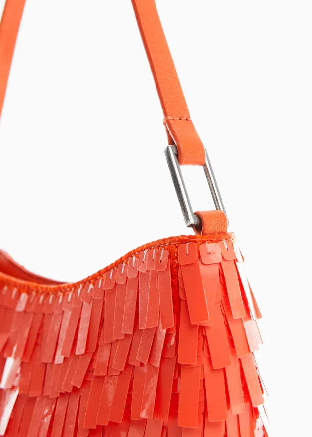 Fringed shoulder bag