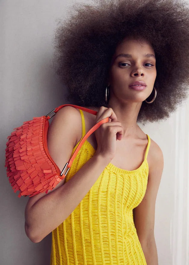 Fringed shoulder bag