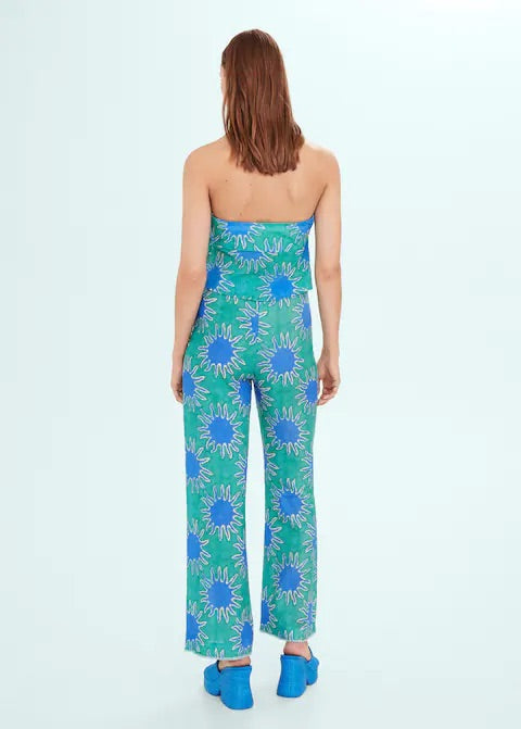Bandeau top with knot print