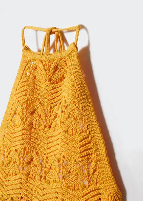 Halter neck crochet top