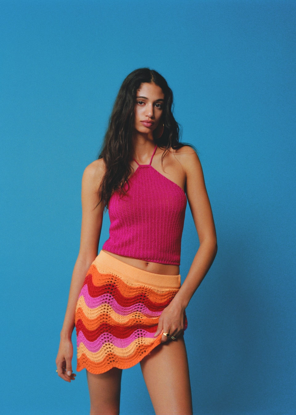 Halter neck crochet top