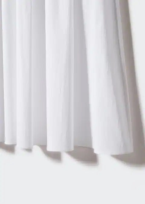 Pleat detail long skirt