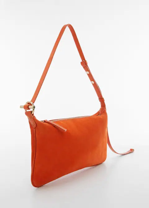 Leather bag with metallic detail