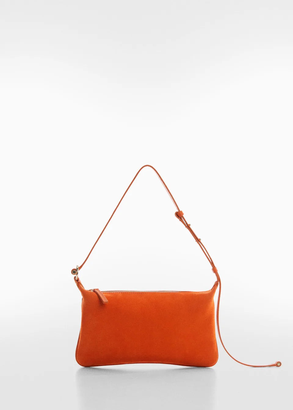 Leather bag with metallic detail