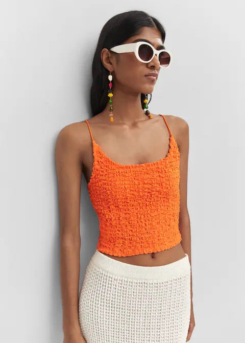 Textured crop top