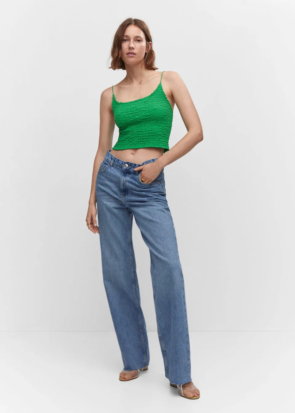 Textured crop top