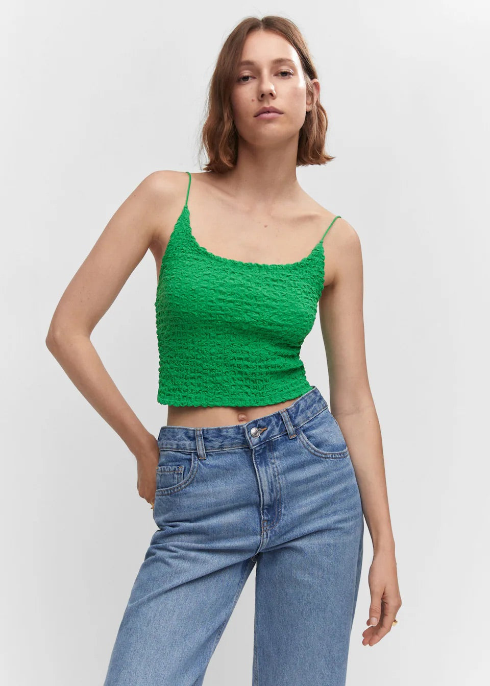 Textured crop top