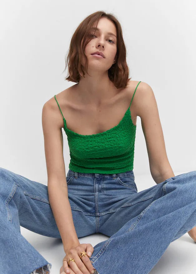 Textured crop top