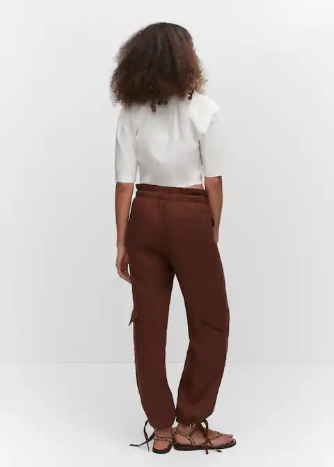 Cropped shirt with knot