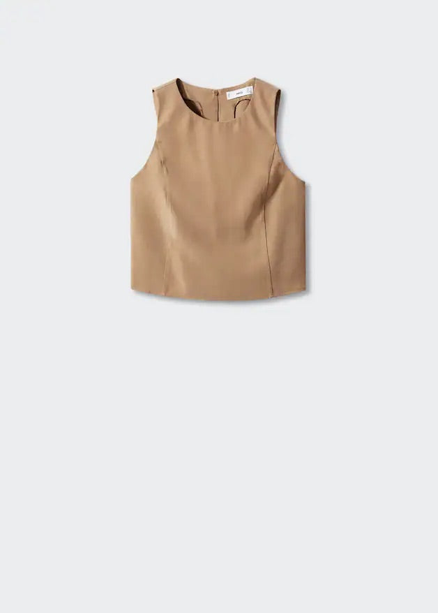 Crop top with wide straps