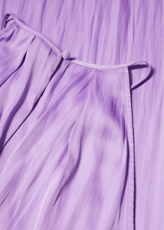 Halter-neck satin jumpsuit
