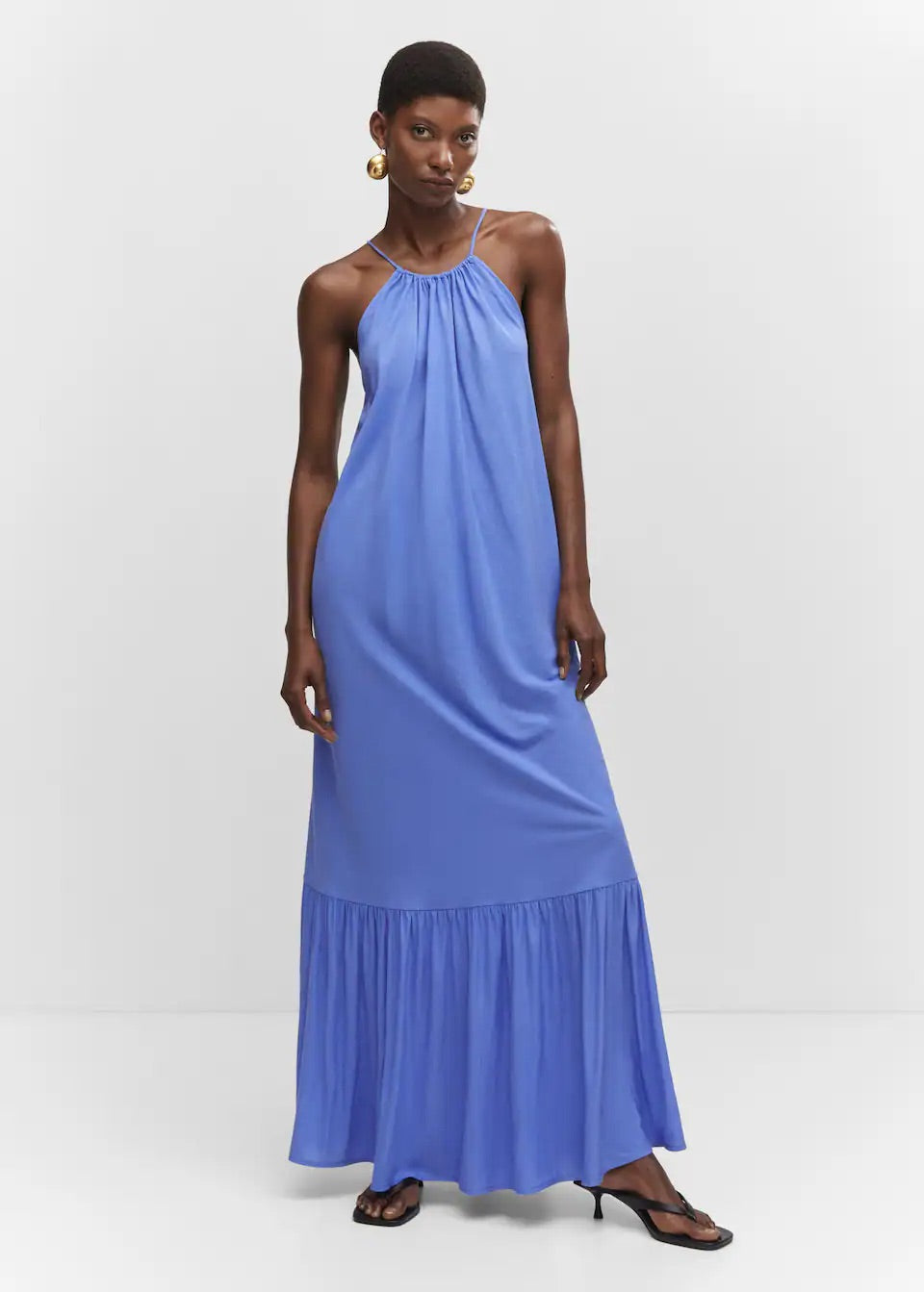 Cross-back maxi-dress