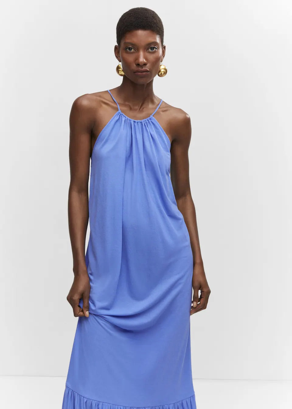 Cross-back maxi-dress