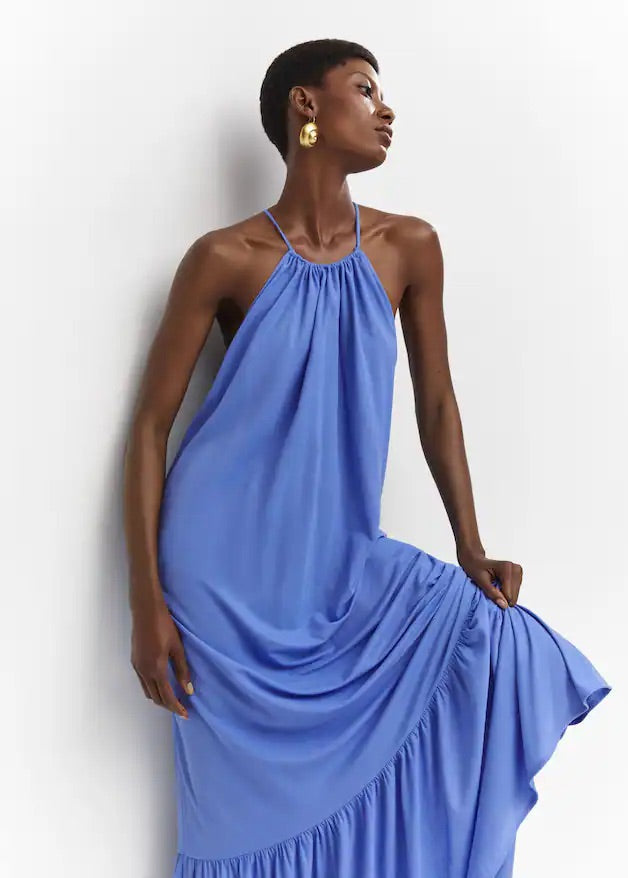 Cross-back maxi-dress