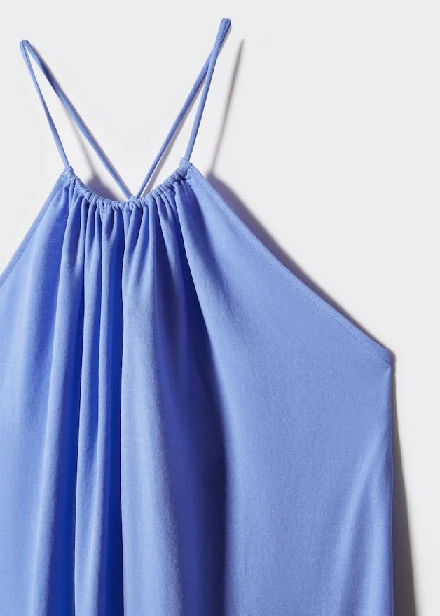 Cross-back maxi-dress