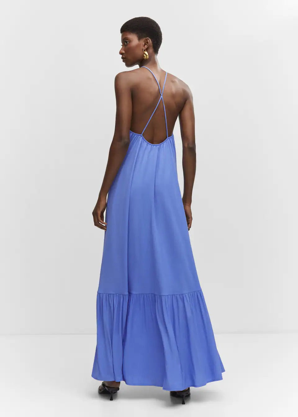 Cross-back maxi-dress