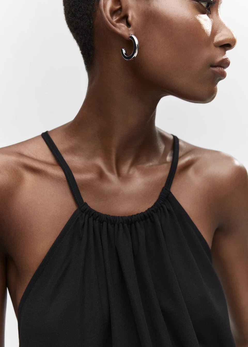 Cross-back maxi-dress
