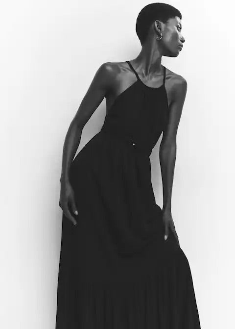 Cross-back maxi-dress
