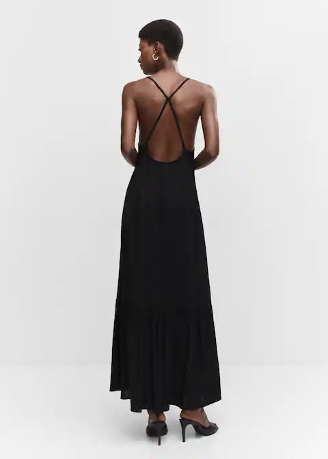 Cross-back maxi-dress