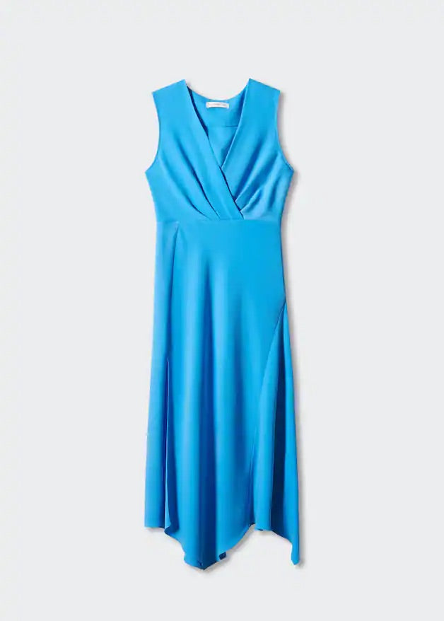 Asymmetrical dress with side slit