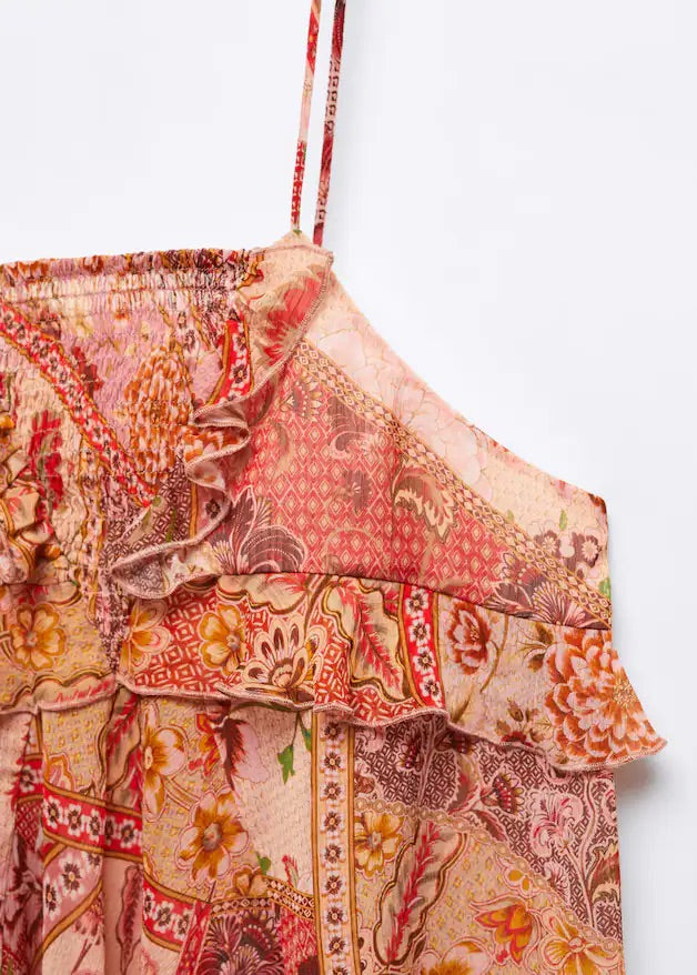 Printed chiffon top