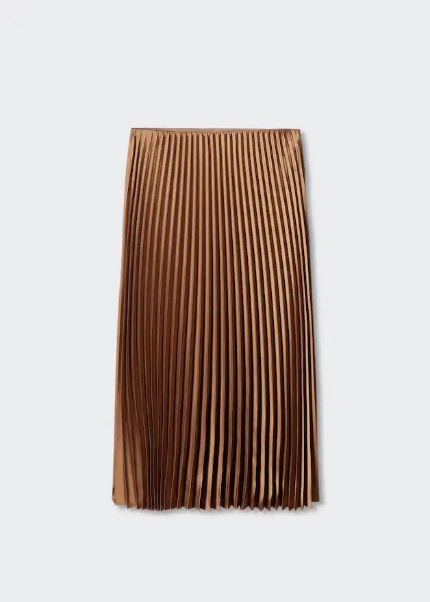 Pleated midi skirt