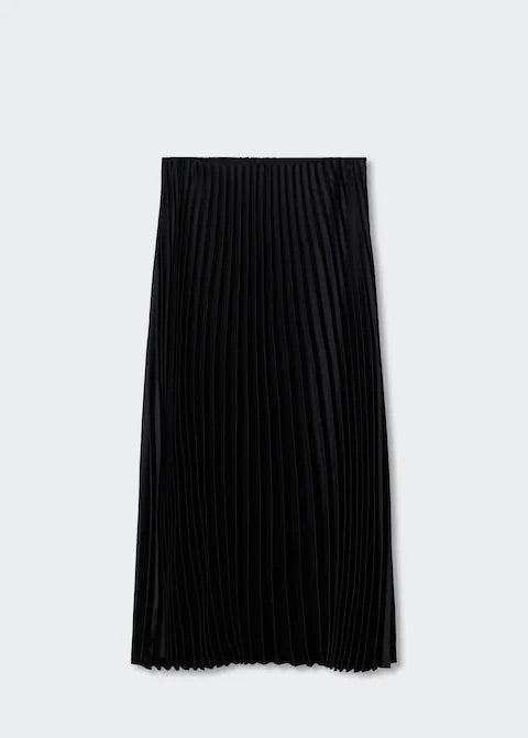 Pleated midi skirt