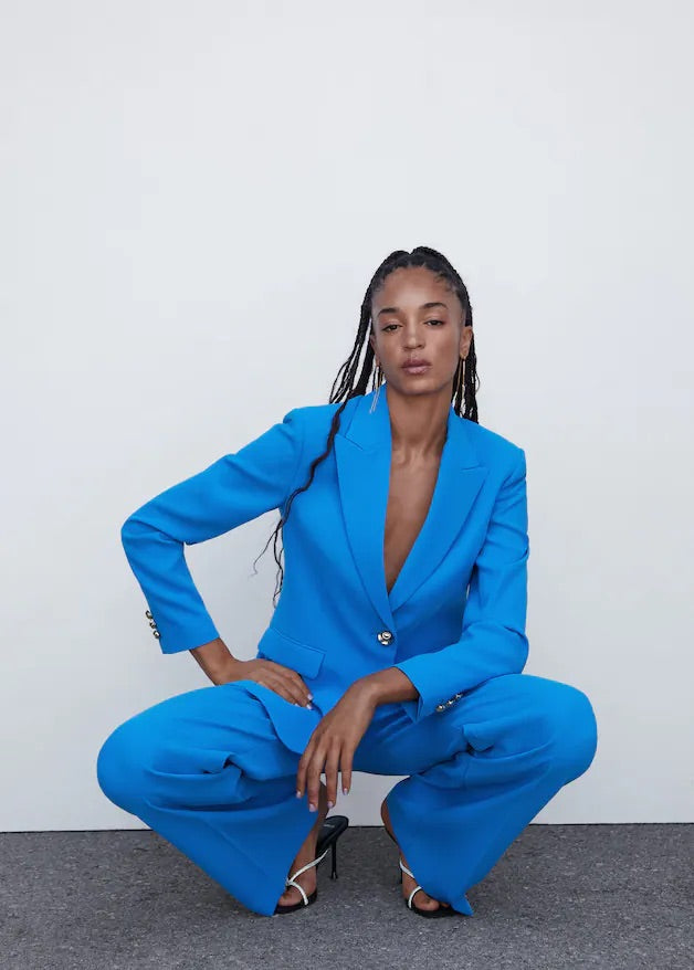 Flared trouser suit