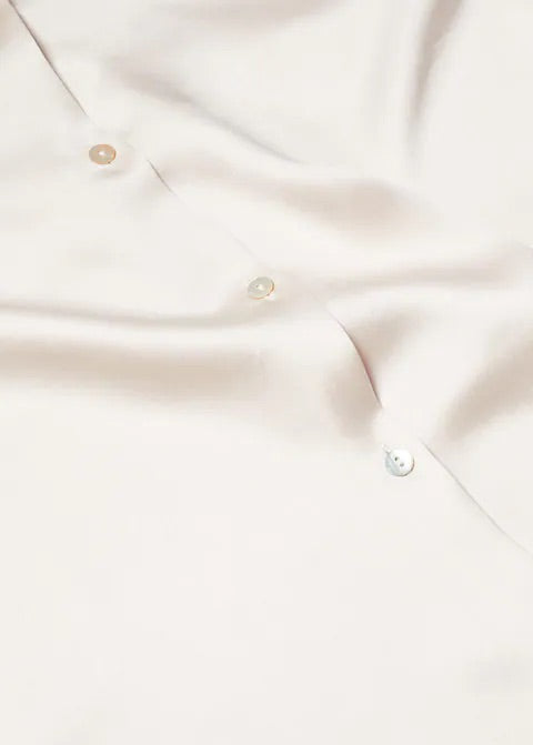 Round neck satin shirt