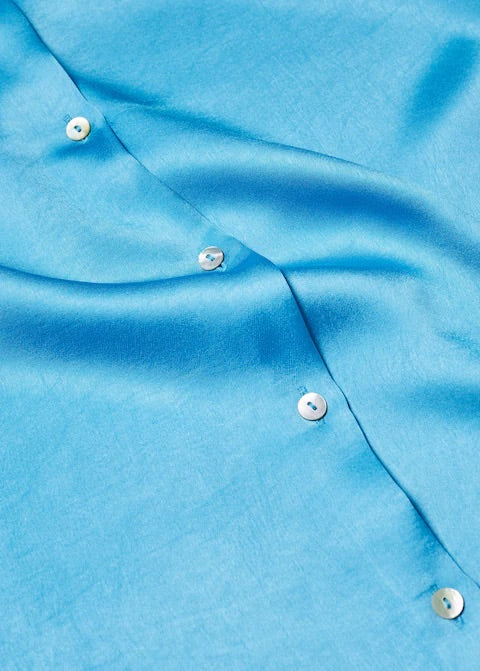 Round neck satin shirt