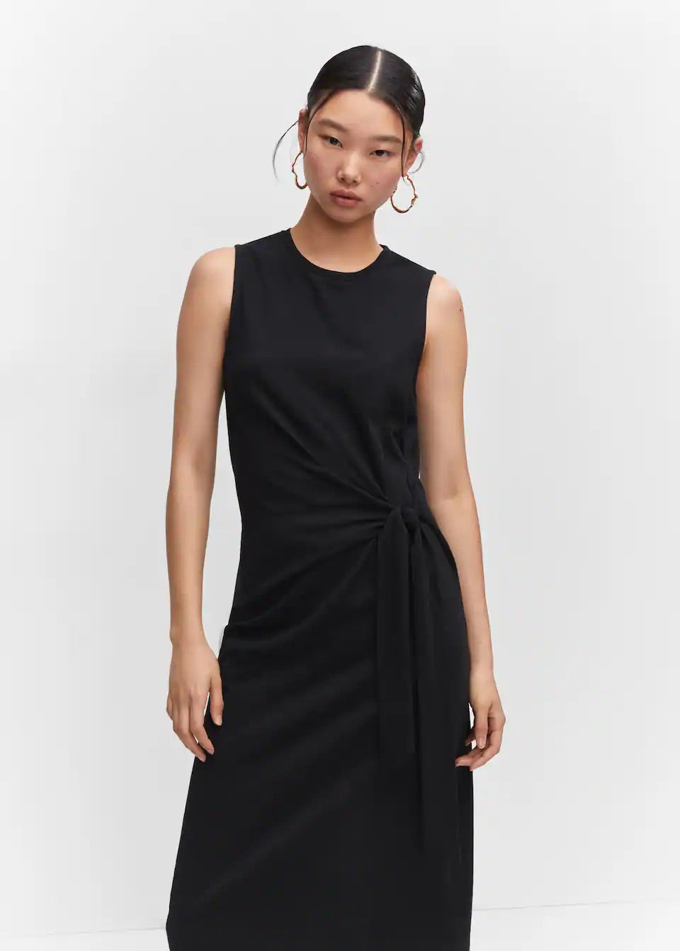 Bow cut-out detail dress