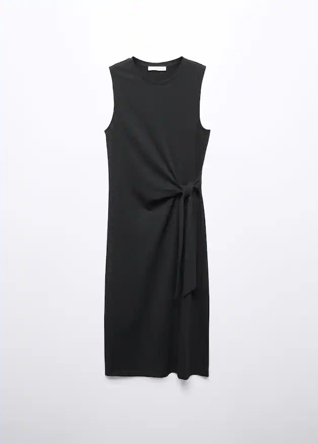 Bow cut-out detail dress