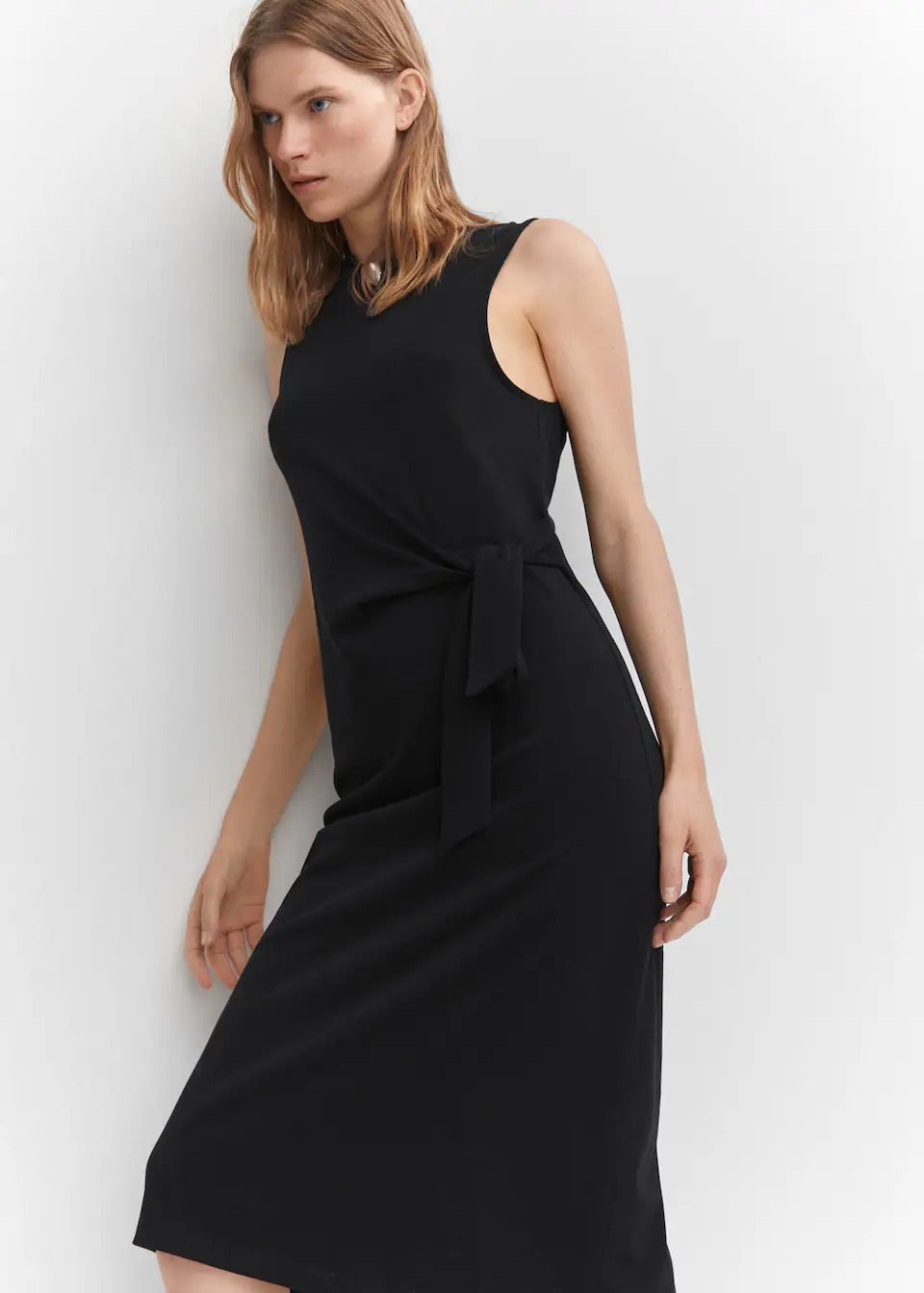 Bow cut-out detail dress