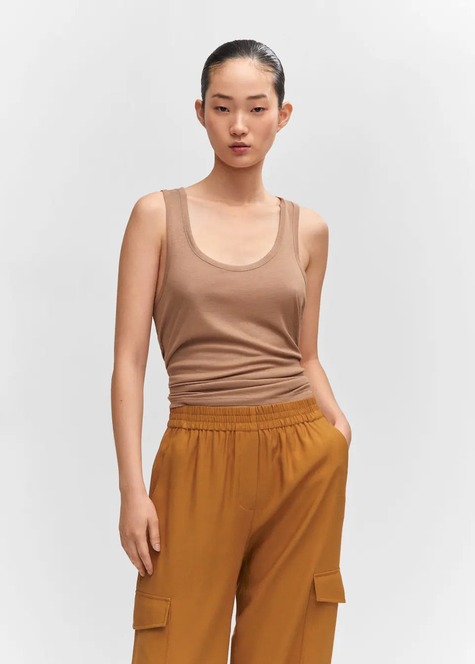 Wideleg cargo style trousers