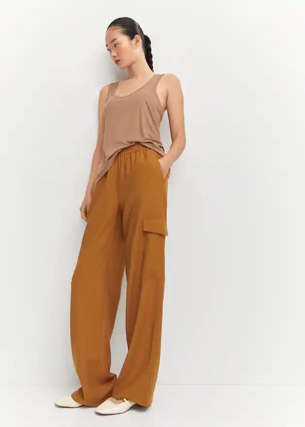 Wideleg cargo style trousers