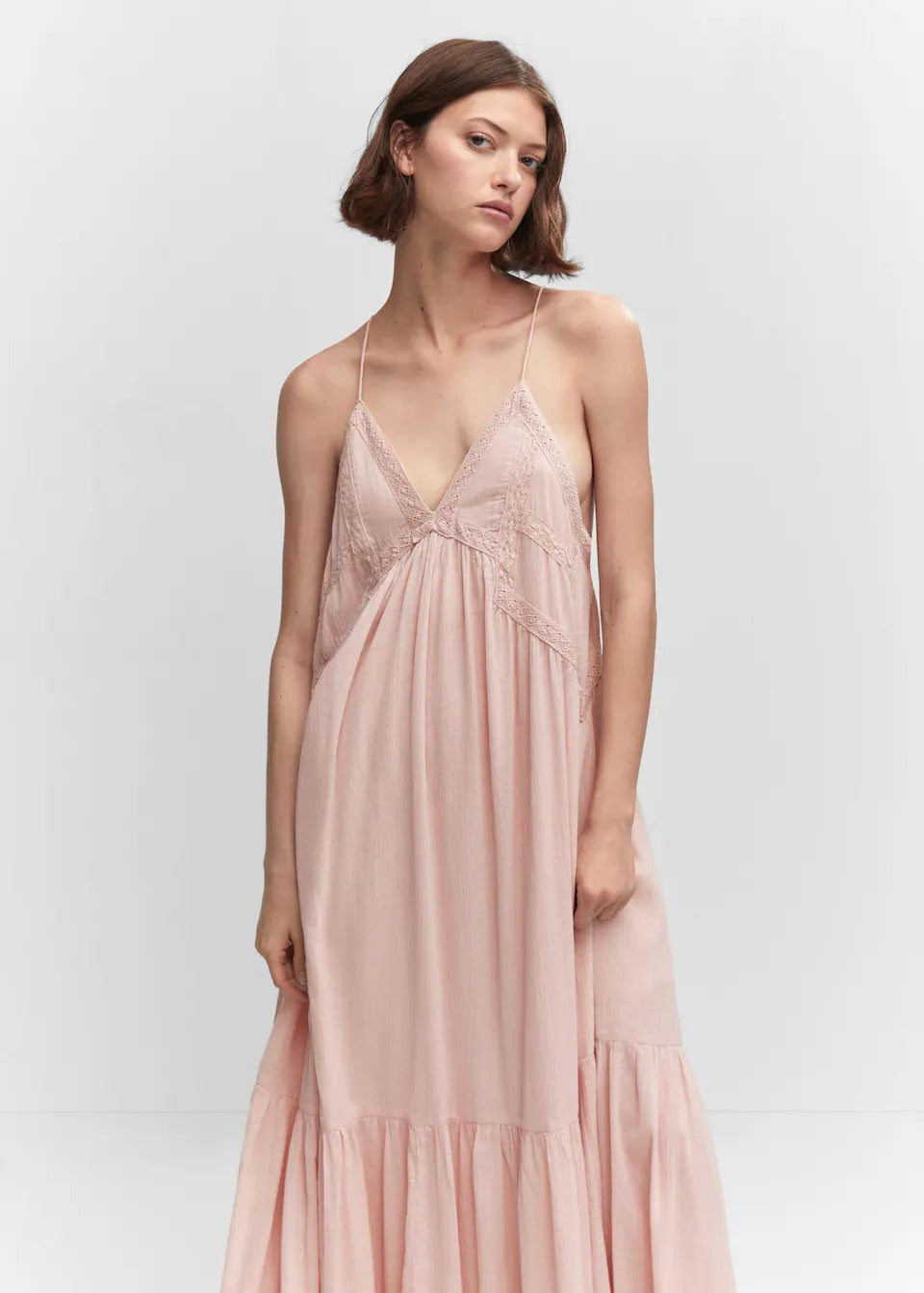 Maxi dress with lace details