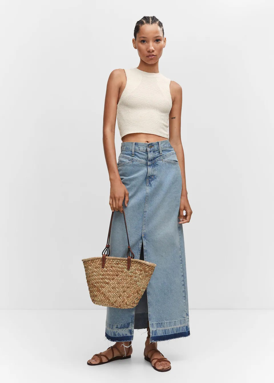 Knitted cropped top