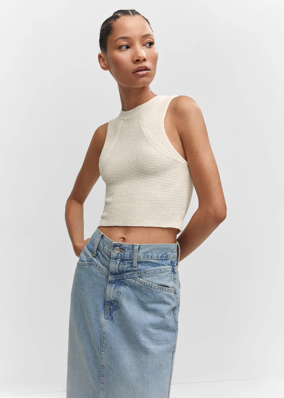Knitted cropped top