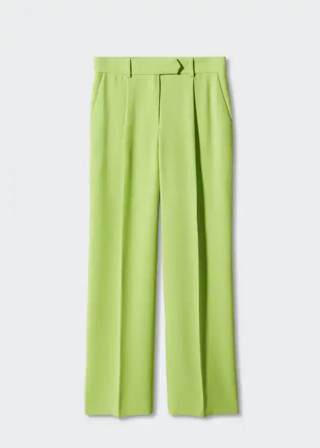 Wideleg pleated trousers
