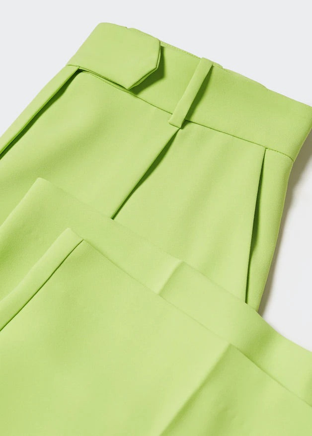 Wideleg pleated trousers