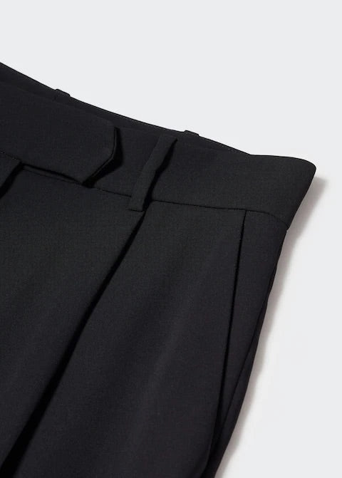 Wideleg pleated trousers