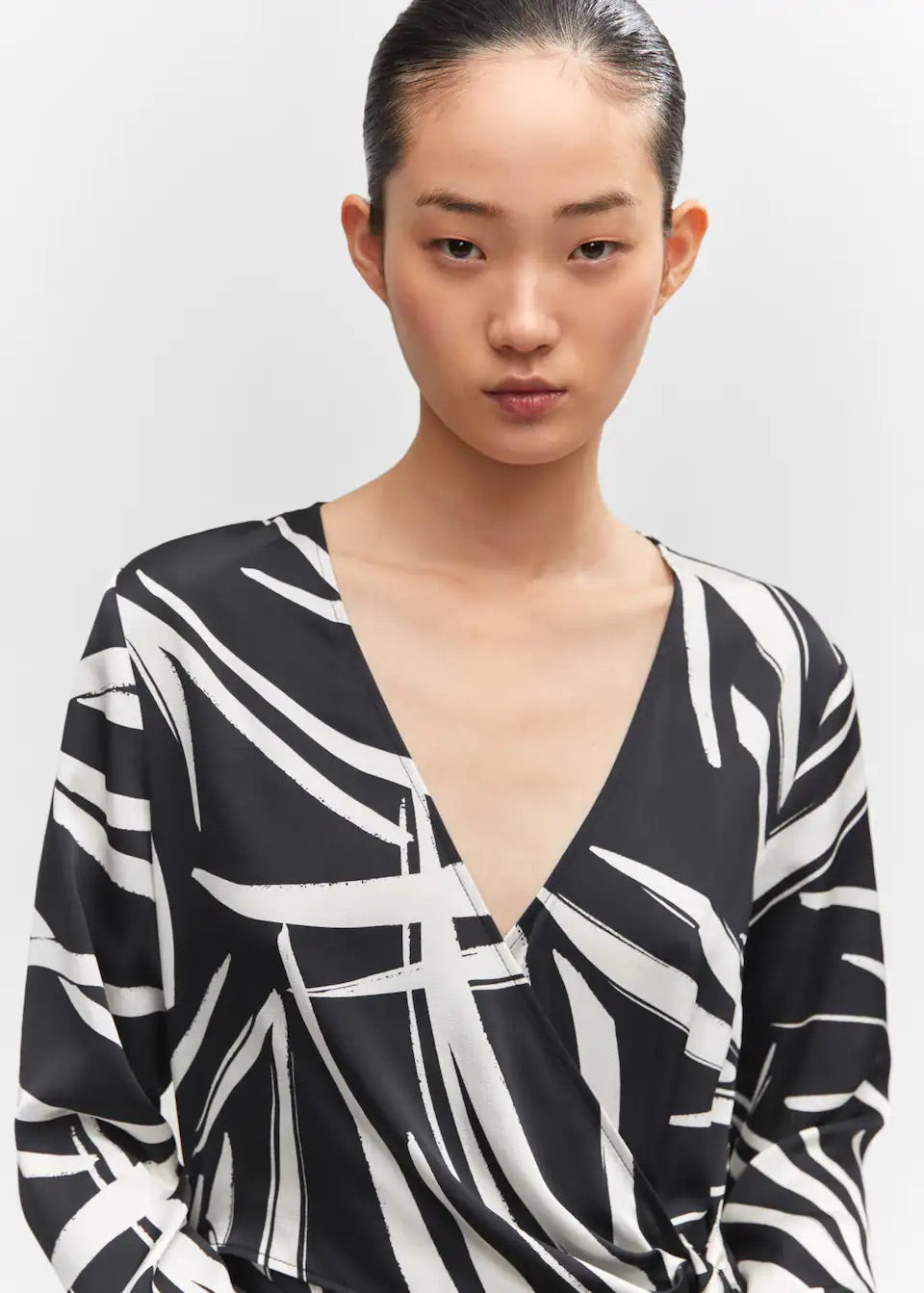 Printed wrap jumpsuit