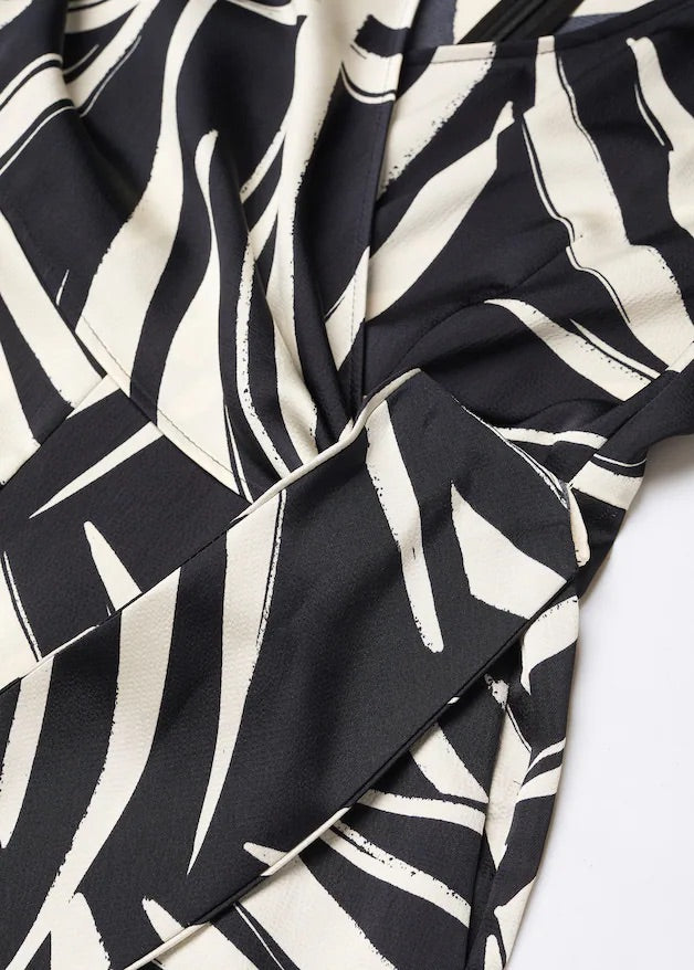 Printed wrap jumpsuit