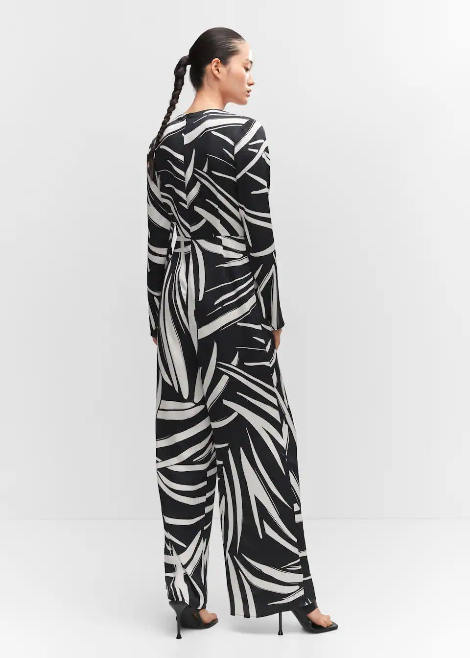 Printed wrap jumpsuit
