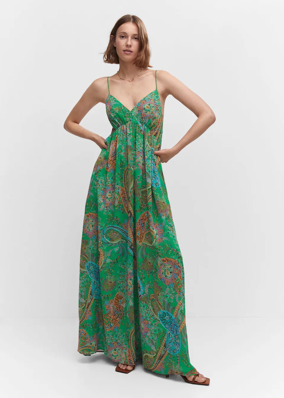 Asymmetric ruffled dress
