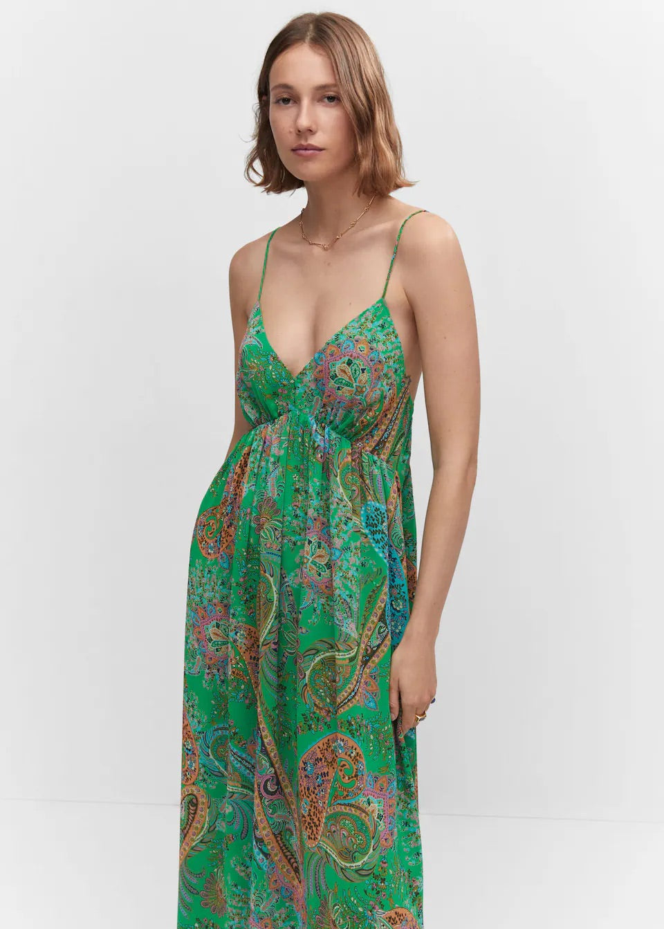Asymmetric ruffled dress