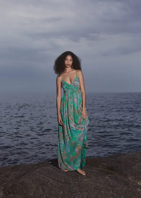 Asymmetric ruffled dress