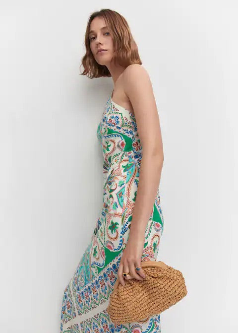 Halter-neck open-back dress