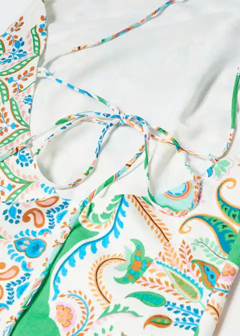 Halter-neck open-back dress